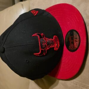 Chicago Bulls New Era NBA Snapback Hap 59 Fifty Black & Red 7 3/8 NEW